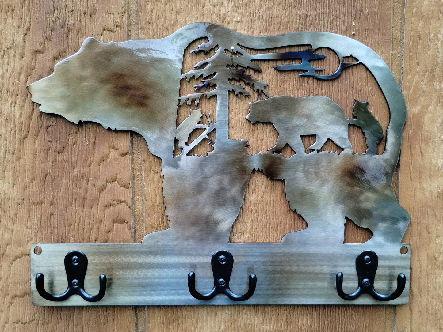 Bears Playing Key Chain-Dog Leash Hanger