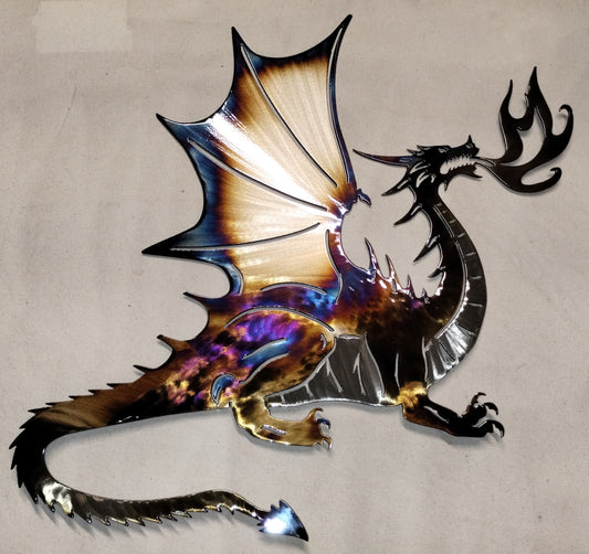 Fire Breathing Dragon – Metal Wall Art