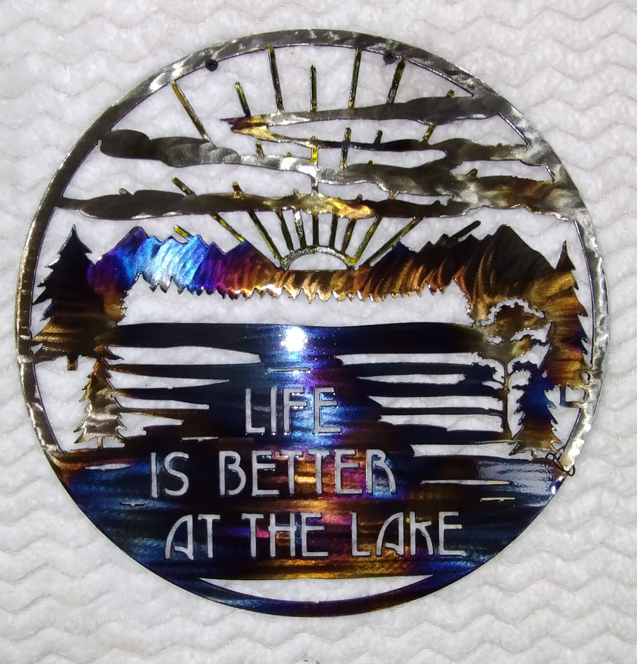 Life is Better at the Lake Metal Wall Art