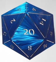D20 Metal Dice Wall Art – Personalized Option for D&D Fans