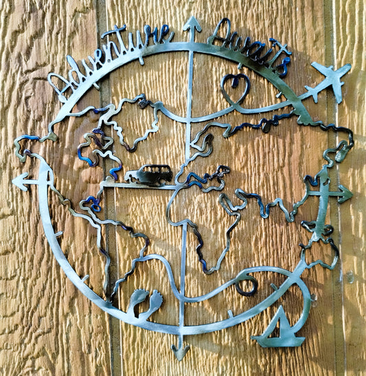Adventure Awaits Metal Wall Art