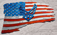 United States Air Force Tattered Flag - Layered Metal Wall Art