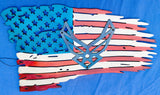United States Air Force Tattered Flag - Layered Metal Wall Art