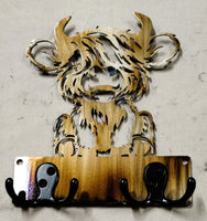 Baby Highland Cow Key Chain-Dog Leash Hanger