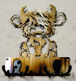 Baby Highland Cow Key Chain-Dog Leash Hanger