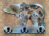Bears Playing Key Chain-Dog Leash Hanger