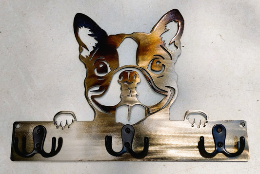 Boston Terrier Key Chain-Dog Leash Hanger