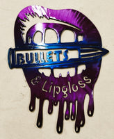 Bullets & Lipgloss Metal Wall Art