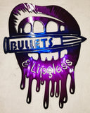 Bullets & Lipgloss Metal Wall Art