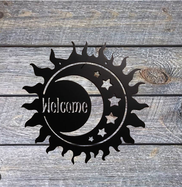 Celestial Metal Welcome Sign