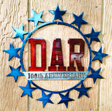 DAR 100th Anniversary Metal Art – 12"x12" Commemorative Plaque