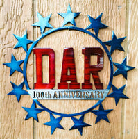 DAR 100th Anniversary Metal Art – 12"x12" Commemorative Plaque