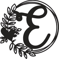 Heart & Leaves - Personalized Metal Monogram