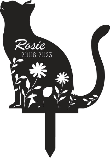 Personalized Cat Memorial Stake