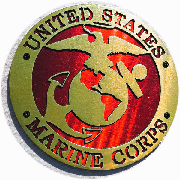 Layered Marine Corps Wall Plaque - 2 sizes available