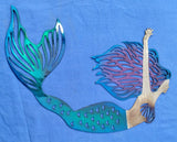 Mermaid Swimming Metal Wall Art