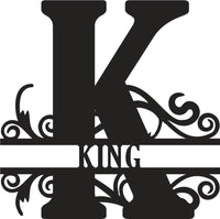 Classic Scroll Name Monogram – Personalized Metal Wall Art