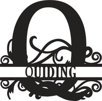 Classic Scroll Name Monogram – Personalized Metal Wall Art