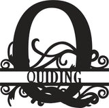 Classic Scroll Name Monogram – Personalized Metal Wall Art