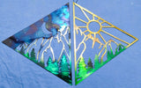 Night & Day Forest Mountain Scene – Two-Piece Wall Art Set