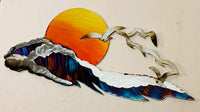 Ocean Sunset - Layered Metal Wall Art