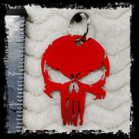Battle Worn Punisher Metal Keychain