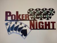 Poker Night Metal Wall Art