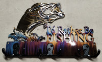 I'd Rather Be Fishing Key Chain-Dog Leash Hanger