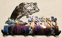 I'd Rather Be Fishing Key Chain-Dog Leash Hanger