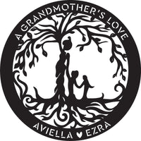 Personalized 18" Mother with Children Metal Tree Of Life