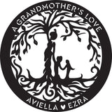 Personalized 18" Mother with Children Metal Tree Of Life