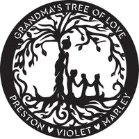 Personalized 18" Mother with Children Metal Tree Of Life