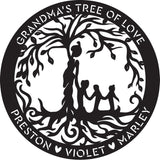 Personalized 18" Mother with Children Metal Tree Of Life