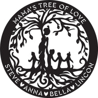 Personalized 18" Mother with Children Metal Tree Of Life