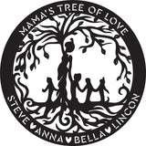 Personalized 18" Mother with Children Metal Tree Of Life