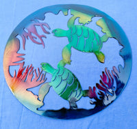 Sea Turtle Love - Metal Wall Art