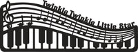 Twinkle Twinkle Little Star Piano Metal Wall Art