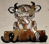 Baby Highland Cow Key Chain-Dog Leash Hanger