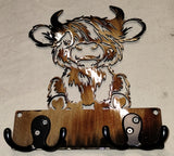 Baby Highland Cow Key Chain-Dog Leash Hanger