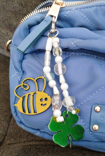 Bee & Clover Handmade Bag Charm – One of a Kind by River