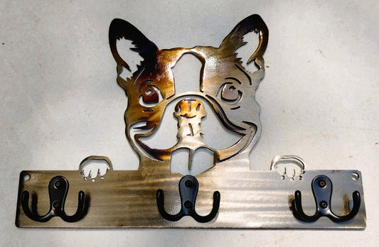 Boston Terrier Key Chain-Dog Leash Hanger