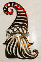 Christmas Red Gnome Metal Wall Art