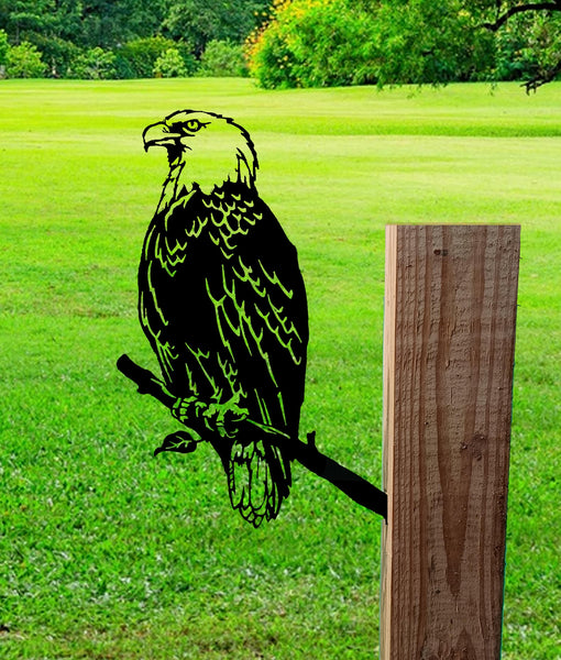 Eagle Tree Stake – Metal Yard Art