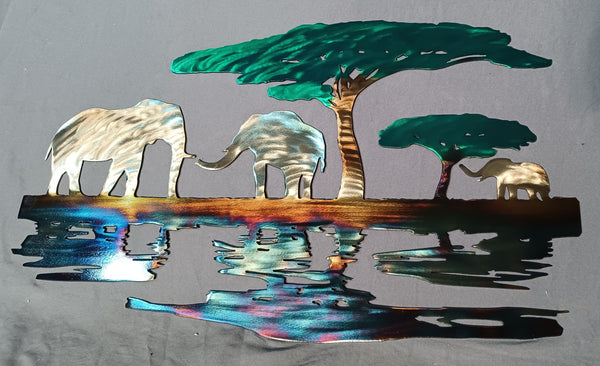 Elephant Safari – Metal Wall Art