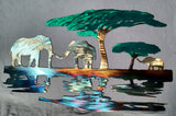 Elephant Safari – Metal Wall Art