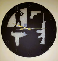 Gun Metal Wall Clock