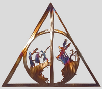 HP Tale of the Three Brothers – Deathly Hallows Inspired Metal Wall Art