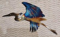 Flying Heron Metal Wall Art