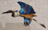 Flying Heron Metal Wall Art