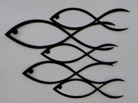 Modern School of Fish Metal Wall Art